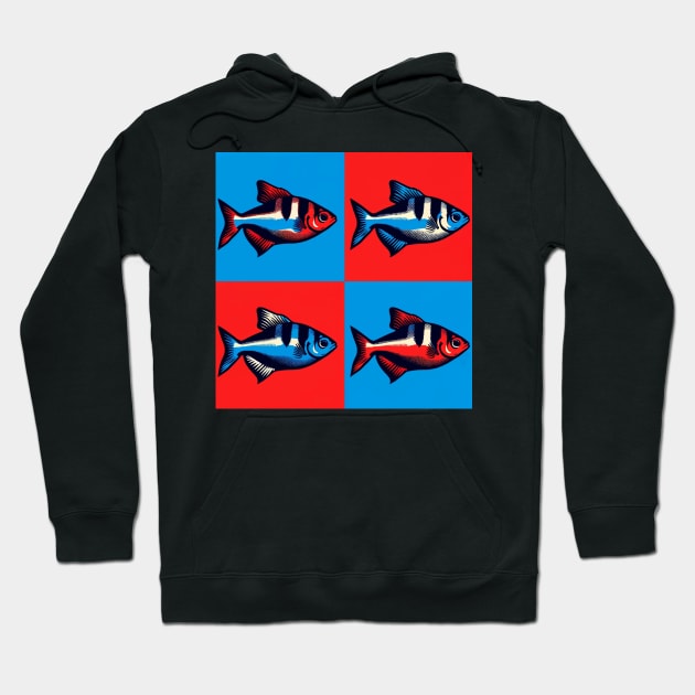 Neon Tetra - Cool Tropical Fish Hoodie by PawPopArt